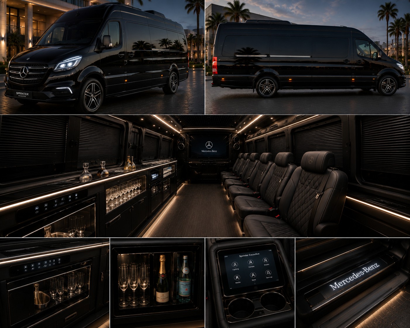 Mercedes Sprinter Business Lounge for Dominican Republic tours and transfers